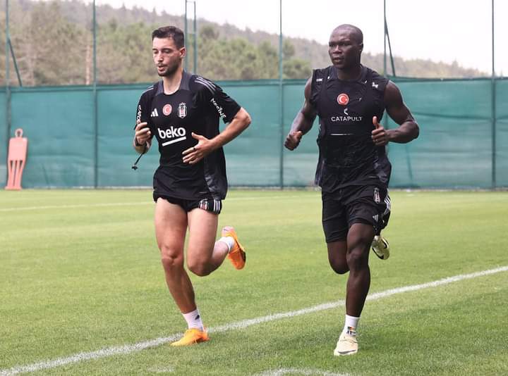 Vincent Aboubakar à son retour à l'entraînement avec le Besiktas