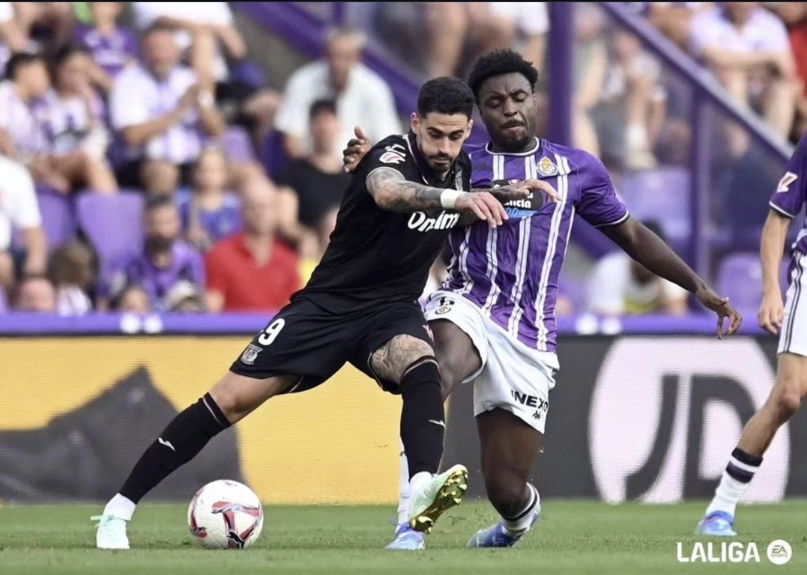 Enzo Boyomo lors de son dernier match avec Valladolid